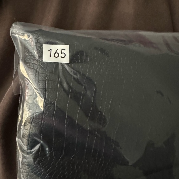 BLACK Croc Embossed Faux Leather Midi Skirt - Picture 7 of 7